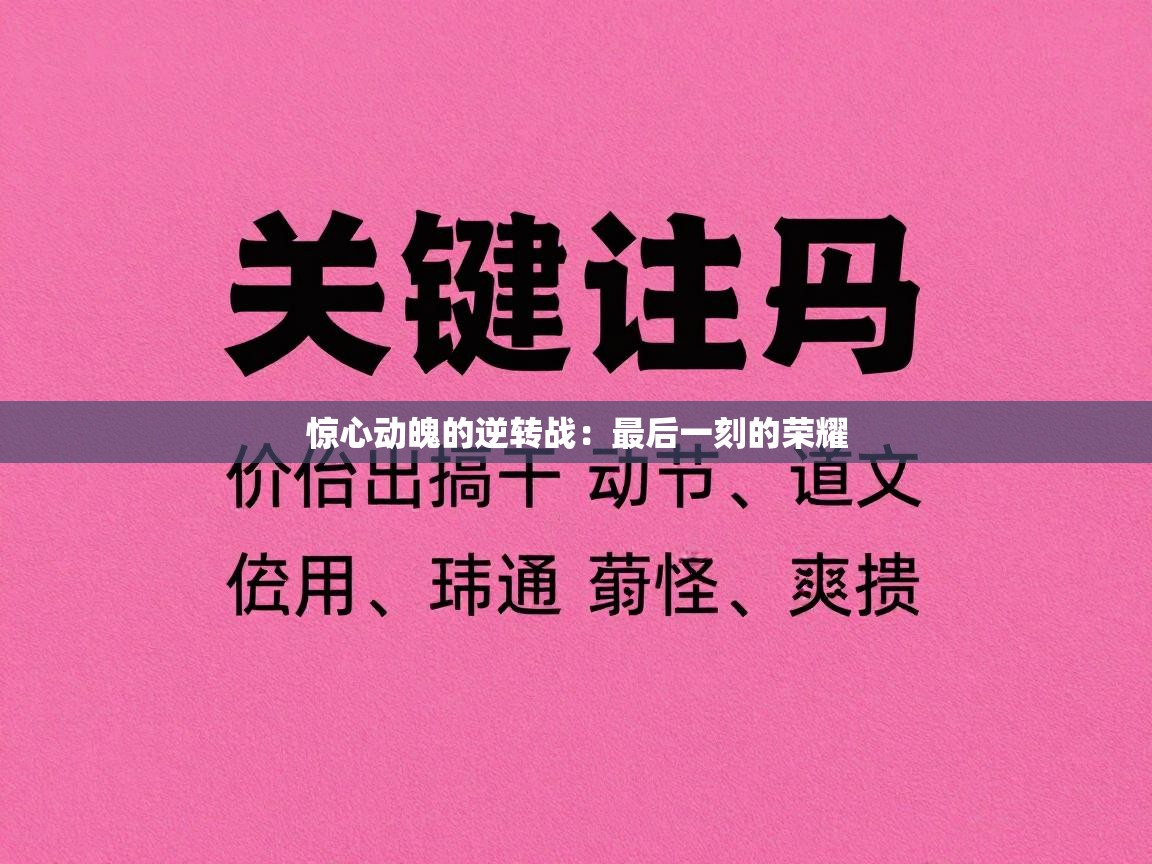 惊心动魄的逆转战：最后一刻的荣耀  第1张